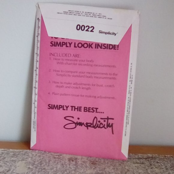 Vintage Simplicity # 0022 Fit Pattern - Picture 3 of 3